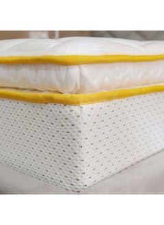 اشتري Latex Pillow Top Pocket Spring Mattress Medium Soft Feel Super King Bed Mattress Spine Balance For Pressure Relief L200xW200 cm Thickness 30 cm في الامارات