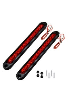 اشتري 15 LED Trailer Brake Tail Light, LED Bar Stop Turn Tail Lights Waterproof Assembly Brake Strip Red Light for Marine Boats Golf Cart Offroad Truck RV UTV ATV,  Waterproof  Stop Tail Light Lamp 2pcs في الامارات