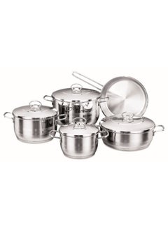 Buy Korkmaz Astra Stainless Steel Cookware Set 9 Pieces in Saudi Arabia