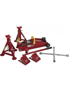 Buy Jack Trolley 2ton with Stand,Hock and Wrench Big Red in Saudi Arabia