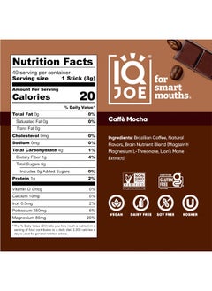 اشتري IQJOE Instant Mushroom Coffee Packets with Lions Mane and Magtein Magnesium L-Threonate - New Caffè Mocha - Clarity and Mood Enhancing - Sugar Free, Keto, Vegan - 200mg Natural Caffeine - 40 Count في الامارات