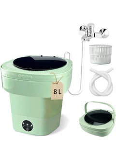 Buy Portable Washing Machine, 9 L Mini Folding Washer, Deep Cleaning of Underwear,Baby Clothes,or Small Items,Foldable Washing Machine for Apartment, Camping, RV, Travel, Green in Saudi Arabia