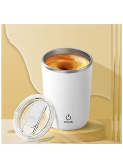 Buy Self Stirring Mug, Electric Mixing Cup Magnetic Stirring Cup Rechargeable Auto Magnetic Mug Self Stirring Coffee Mug Rotating Home Office Travel Stirring Cup Suitable for Coffee/Milk/Cocoa (D-White) in UAE