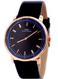 Buy IBSO Men wristwatch - Black leather band - golden Case,ibso29 in Egypt