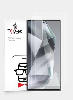 Buy 2 Pack HD Tempered Glass Screen Protector for Samsung Galaxy S24 Ultra 2024 - Anti Reflection Anti Bubbles 9H Hardness 0.33 mm Rounded Edges Easy Installation in Saudi Arabia