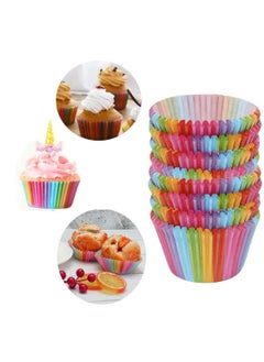 اشتري Multicolor Bright Baking Cups Cupcake Liner Muffin Cases Cake Moulds 100 pcs في الامارات