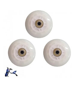 Buy Electric scooter drifting wheels set of 3 pieces-white in Saudi Arabia