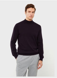 Buy Half Turtle Neck Knitted Sweater in UAE