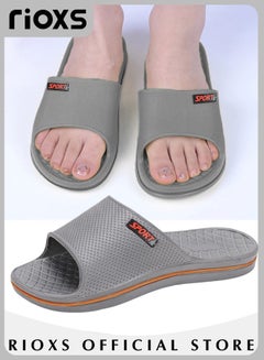 Buy Unisex Shower Slippers Mens Womens Anti-slip Flat Soft Sole Sandal Slippers For Bathroom Or Indoor Use in Saudi Arabia