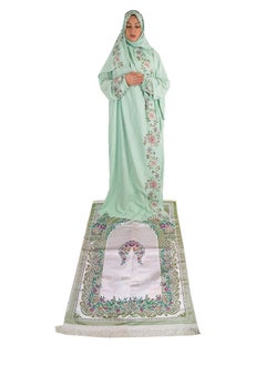 Buy Premium Prayer Mat Set With Prayer Dress Soft Cotton in Saudi Arabia