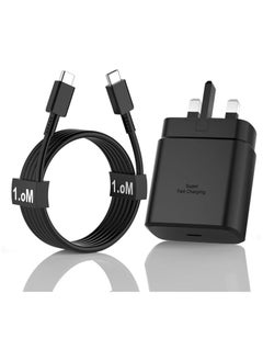 Buy 45W Power Adapter With Type C to Type C Cable, Super Fast Charger 45W with PD Charging Cable Type C - Black in UAE