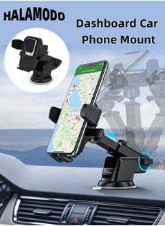 Buy Phone Car Mount Attached to the Dashboard & Windshield Phone Holder with Pressure Lock for Rocky Roads & Washable Strong Sticky Gel Pad for All Cell Phones in Saudi Arabia