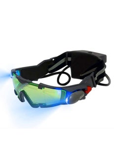 Buy Spy Night Vision Goggles for Kids, Adjustable Spy Gear Night Mission Goggles with Flip-Out Lights Green Lens as Childrens' Gift for Racing Bicycling Skiing to Protect Eyes in UAE