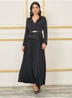 اشتري Gemstone Belted Pleated Blazer Midi Dress في السعودية