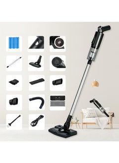 اشتري 2-Speeds Multifunctional Handheld Cordless Wet and Dry Vacuum Cleaner 120W 400ml 12000Pa A-061 Black في السعودية