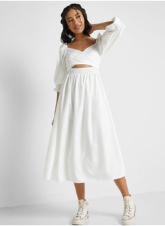 اشتري Ruffle Detail A Line Maxi Dress في السعودية