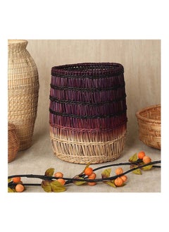 Buy Daisy Handwoven Seagrass Storage Basket, Multicolour - 35 x 35 cm in UAE