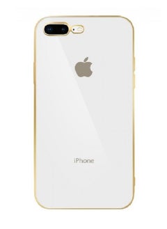 اشتري iphone 7 Plus 8 Plus Case Cover Gold Edge Hicool - White في الامارات