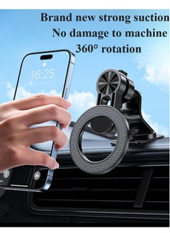 Buy Magnetic car mobile phone holder, suitable for dashboard 360° rotatable car mobile holder, with super strong magnet, compatible with various mobile phones iPhone 15 14 13 12 series, Samsung, Huawei, etc. in UAE