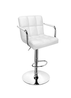 Buy Maple Home  PU Adjustable Height Bar Stool Swivel Hydraulic Bar PU Armchair With Backrest 360° Upholstered Seat Assembled Home Office in UAE