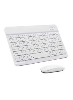 Buy Arabic and English Bluetooth Keyboard and Mouse Combo Ultra-Slim Portable Compact Wireless Mouse Keyboard Set in Saudi Arabia