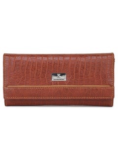 اشتري K London Stylish Card & Zipped Pocket Green Color Clutch Women Wallet - 1515_Croco_BRN في الامارات