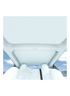 اشتري Tesla Model 3 Roof Sunshade, Won't Sag Foldable Roof Sun Shade, Sun Protection Heat Insulation Cover Sunroof Shade for Tesla 2020 to 2022 Model 3 Car Accessory Skylight Glass Shade Sun Blocking في الامارات