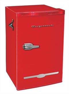 Buy Frigidaire Retro Bar Fridge Refrigerator with Side Bottle Opener, 3.2 cu. ft, Red in UAE