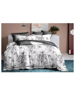 Buy Comforters 6pcs Vintage Quilted Bedding Set, Includes 1 fixed Quilt, 1 Fitted Sheet, And 4 Pillowcases,  Floral Design in UAE