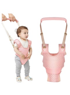 اشتري Baby Walker, For Girls Adjustable Baby Walking Harness, With Detachable Crotch Baby Support Assist Handheld Kids Walker Helper For Baby Learn To Walk 9-24 Months Breathable Pink في الامارات