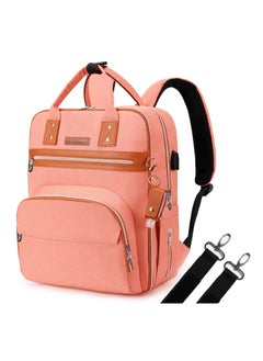 Buy Little Story 2 In 1 Diaper Bag w/ Sanitizer Bottle keychain And Stroller Hooks - Pink in Saudi Arabia