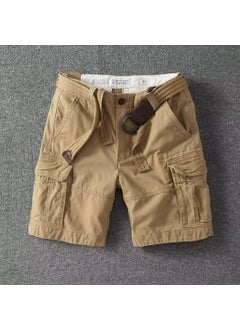 Buy 2024 Spring Summer New Casual Shorts Multi-Pocket Plus Size Trendy Khaki in Saudi Arabia