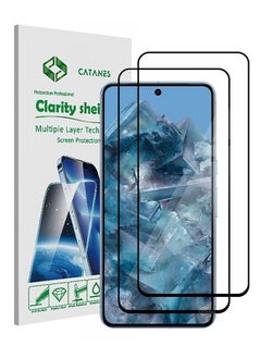 اشتري 2 Pack Of Google Pixel 8 Pro Screen Protector 9H Tempered Glass Ultrasonic Fingerprint Unlock Case Friendly HD Clear Tempered Glass Screen Protector في الامارات