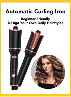 Buy Automatic Curling Iron, Professional Automatic Curling for All Ages Short Hair and Long Hair, Advanced Auto Hair Curler with Fast Heating, 4 Adjustable Temperatures, Long Lasting Curls for Beginners in UAE