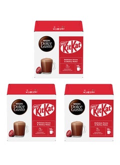 اشتري Kit Kat Hot Chocolate, Delicious Cocoa & Wafery Notes, 16 Capsules, Pack of 3 في الامارات