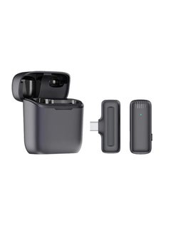 اشتري BSNL Wireless Lavalier Microphone With Charging Case And Type C Receiver For Android Phone Black في الامارات