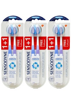 Buy Pack Of 3 Sensodyne Soft Toothbrush 2 Pieces Blue Purple in Saudi Arabia