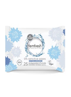 اشتري FEMFRESH INTIMATE 0% SENSITIVE WIPES 25'S في الامارات