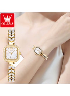 Buy Watches for Women Fashion Quartz Stainless Steel Water Resistant Watch Gold 9987 in UAE