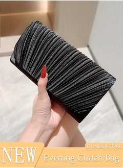 Buy Womens Evening Clutch Bag All-matching Pleated Handbag Exquisite Evening Clutch Bag Banquet Wedding Clutch Purse Fashion Pleated Clutch Purse For Women All-match Shoulder Bag Evening Clutch Bag in UAE