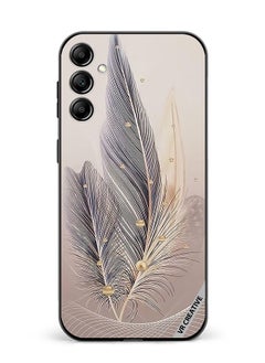 Buy Protective Case Cover For Samsung Galaxy A55 Feather Leaf Art Design Multicolour in UAE