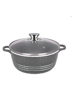 Buy Dessini Granite Casserole Cooking Pot 44Cm- Pfoa Free Oven Safe-Multi Layer Non Stock Coating-Dishwasher Safe in UAE