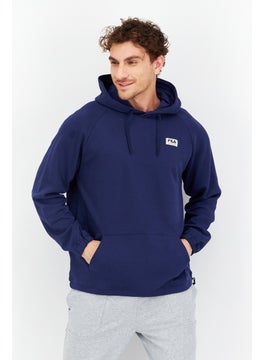 Buy Men Sportswear Fit Hood With Drawstring Long Sleeve Outdoor Hoodies, Navy Blue in Saudi Arabia