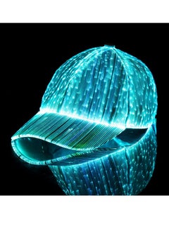 Buy Fiber optic cap LED hat with 7 colors luminous glowing EDC baseball hats USB Charging light up caps in Saudi Arabia