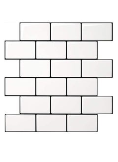 Buy Subway Tiles Peel and Stick Backsplash, 12inch x 12inch Stick on Tiles Kitchen Backsplash (10 Tiles, Thicker Version) in UAE