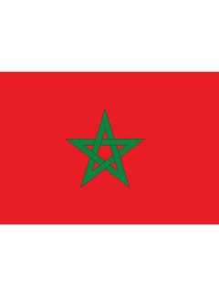 Buy MOROCCO Flag National Day Durable Long Lasting For Outdoor And Indoor Use For Building Home And Car Decoration 150X90CM in UAE