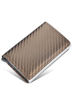 Buy New Fashion RFID Blocking Auto Pop-up Card Slots  Unisex Wallet with Aluminum Alloy Money Clip in UAE