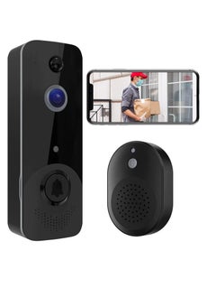 Buy Doorbell Camera Video Doorbell Wireless with Chime 1080P HD Smart WiFi Security Camera Doorbell with PIR Motion Detection, 2-Way Audio, Night Vision Wide Angle in UAE