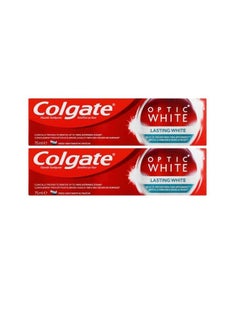 Buy Colgate Optic White Lasting White Toothpaste 75ml pack of 2 in UAE