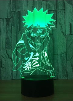 Buy Multicolour 3D Lamp Night Light 16 Color Change LED Desk Light Touch Multicolored USB Power As Home Decoration Lights for Boys Girls Kids Baby Naruto in UAE